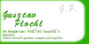 gusztav plochl business card